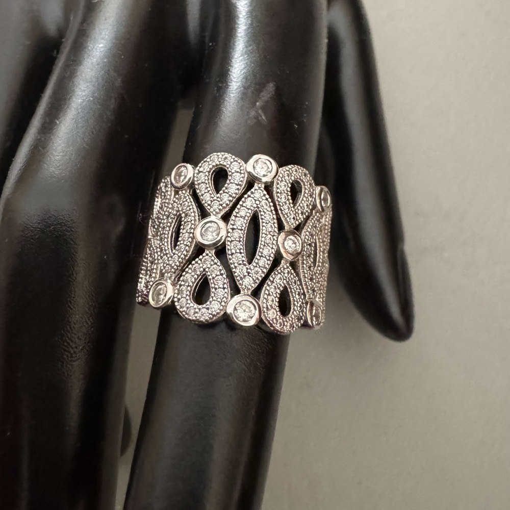 LaFonn Sterling Silver CZ Pave Ring